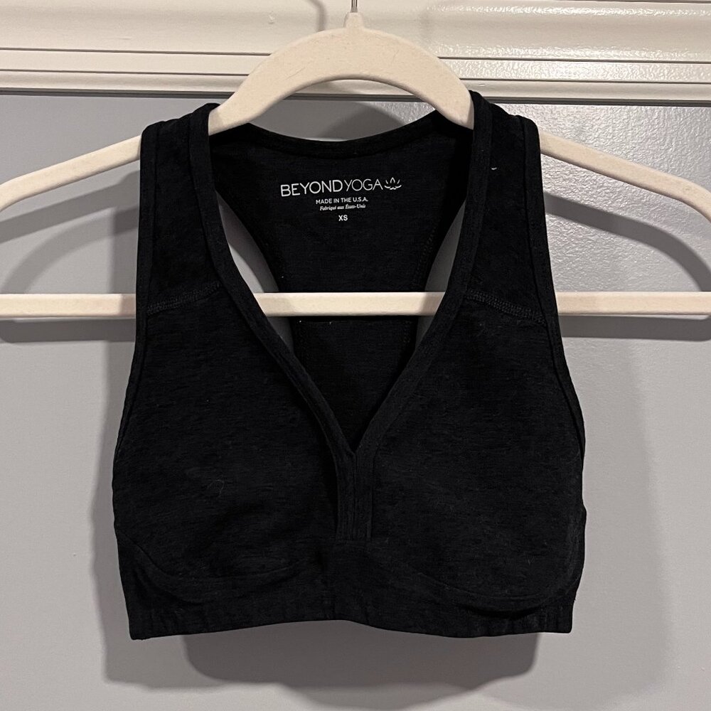 Beyond Yoga Spacedye Lift Your Spirits Bra – Black XS